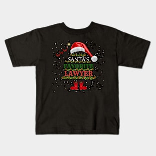 Santa's Favorite Lawyer Christmas Gift Kids T-Shirt